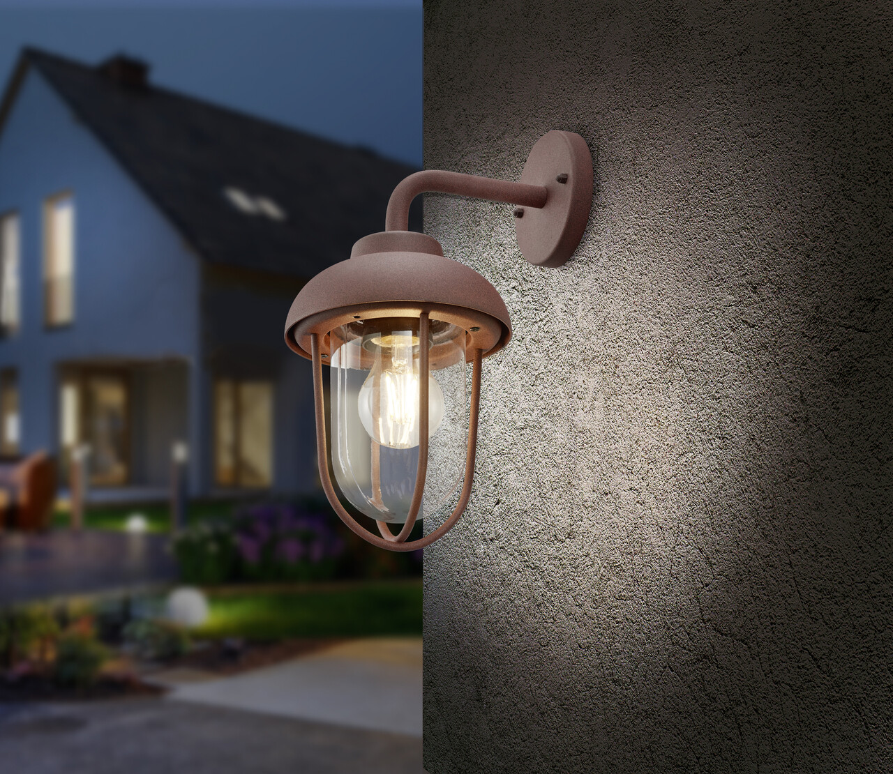 Lampa de gradina Duero, TRIO, 16x33 cm, 40W, 1x E27, aluminiu, ruginiu - imagine 3